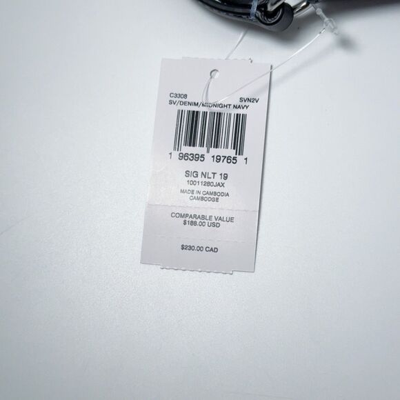 Coach C3308 Nolita 19 Signature Midnight Navy Denim Clutch Wallet Bag Wristlet - Picture 6 of 6